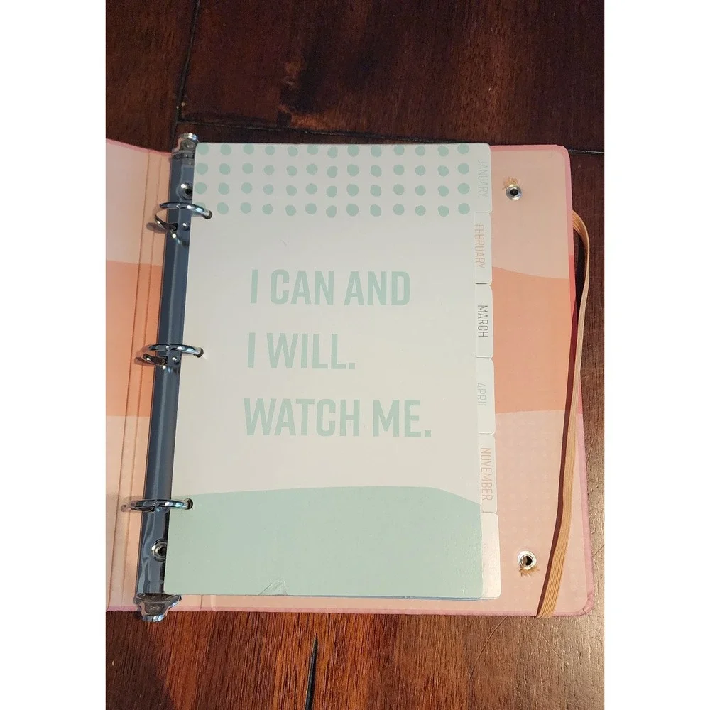 Today Is The Day Daily Planner Calendar Journal Spiral Hardcover Peach‎ Color